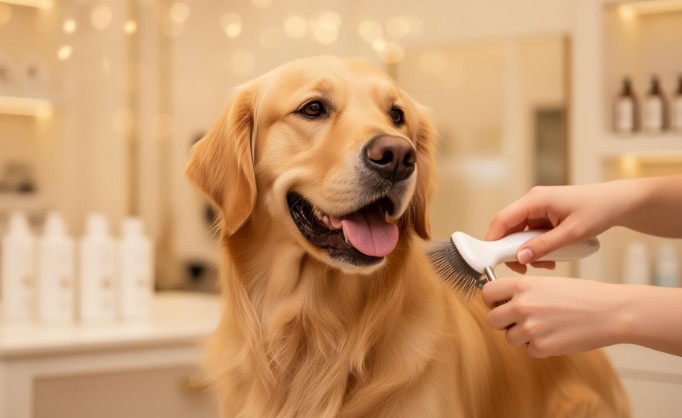 Cachorro no banho